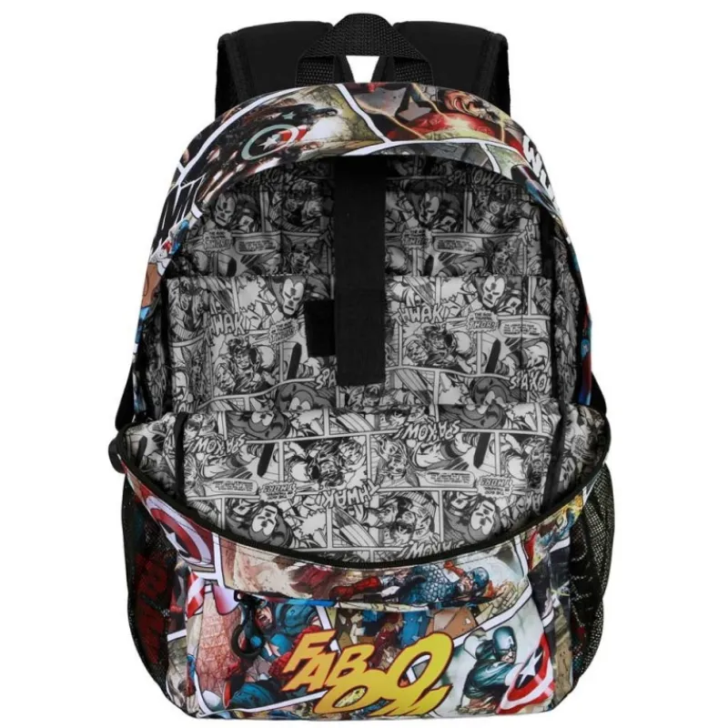 Discount Mochila Marvel Capitán América Comic Fight FAN 2.2 Multicolor Superhéroes Marvel