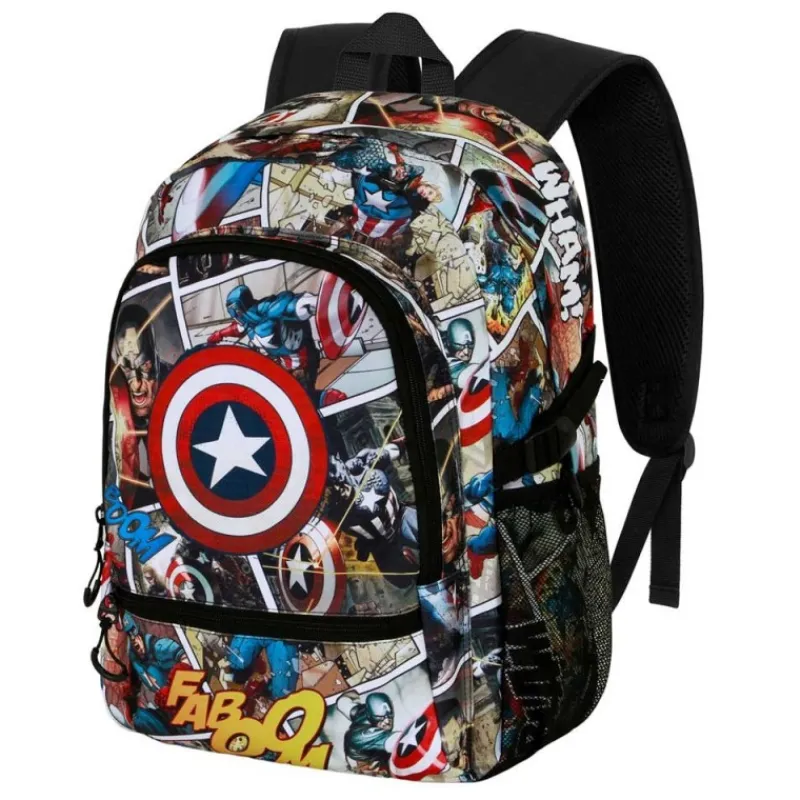 Discount Mochila Marvel Capitán América Comic Fight FAN 2.2 Multicolor Superhéroes Marvel