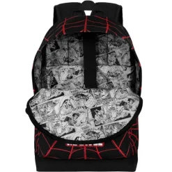 KaracterMania Superhéroes Marvel^Mochila Marvel Spiderman Vision HS FAN 2.2, Negro