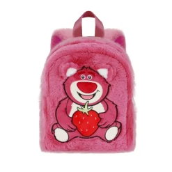 Mochila Plush Disney Lotso Cariñoso Fresa, Rosa Disney Para Niñas|Tiempo Libre Kids