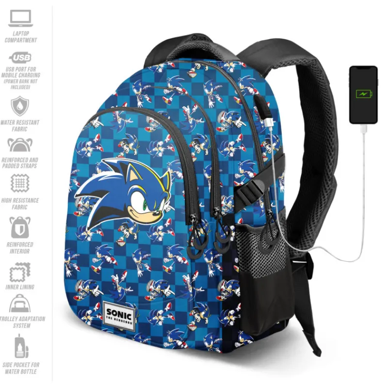 KaracterMania Regalos Y Coleccionismo Para Gamers - Cosas De Videojuegos Míticos^Mochila Sonic Azul