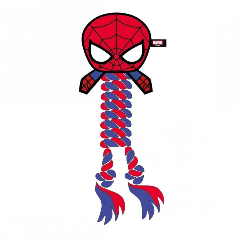 Mordedor para Perro de Cuerda Spiderman de Polyester y Algodón Superhéroes Marvel