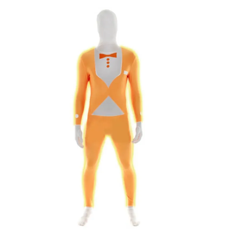 Hombre Disfrazzes Disfraces Hombre^MORPHSUIT modelo traje naranja fluor con pajarita