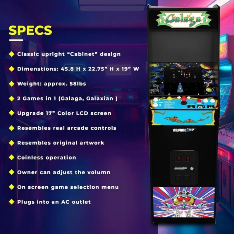 Arcade1Up Descuentos Gaming^Máquina Arcade 1up Galaga Deluxe: Experiencia Retro