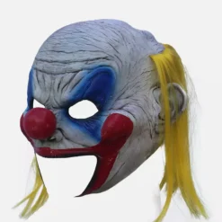 Hot Máscara Cabeza Sin Mentón Clooney Clown Deluxe Máscaras Terror Y Carnaval