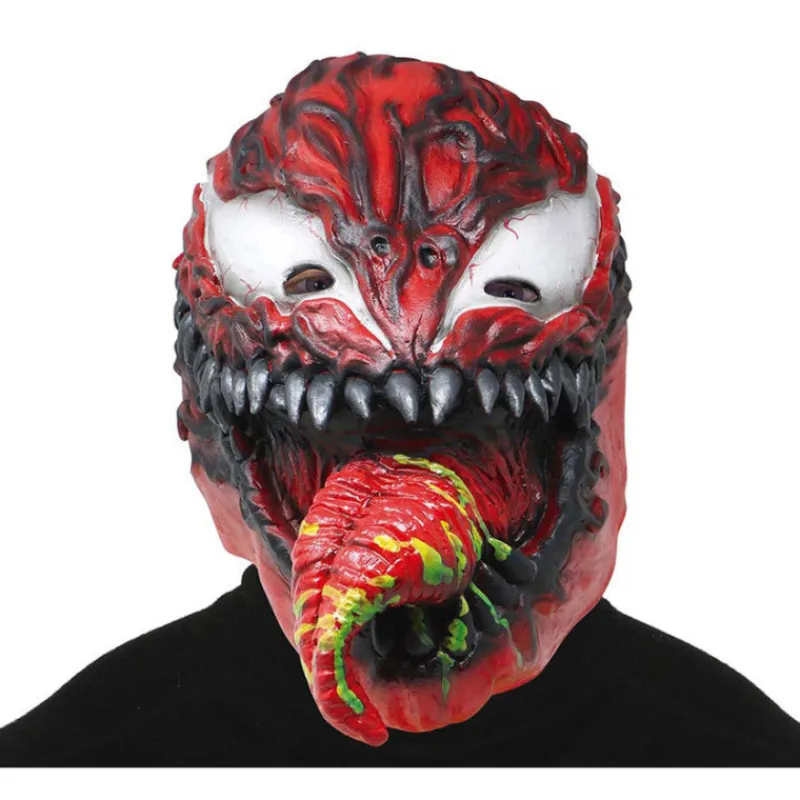 Disfrazzes Máscaras Terror Y Carnaval ^Máscara de Arácnido Rojo Aterrador de Látex