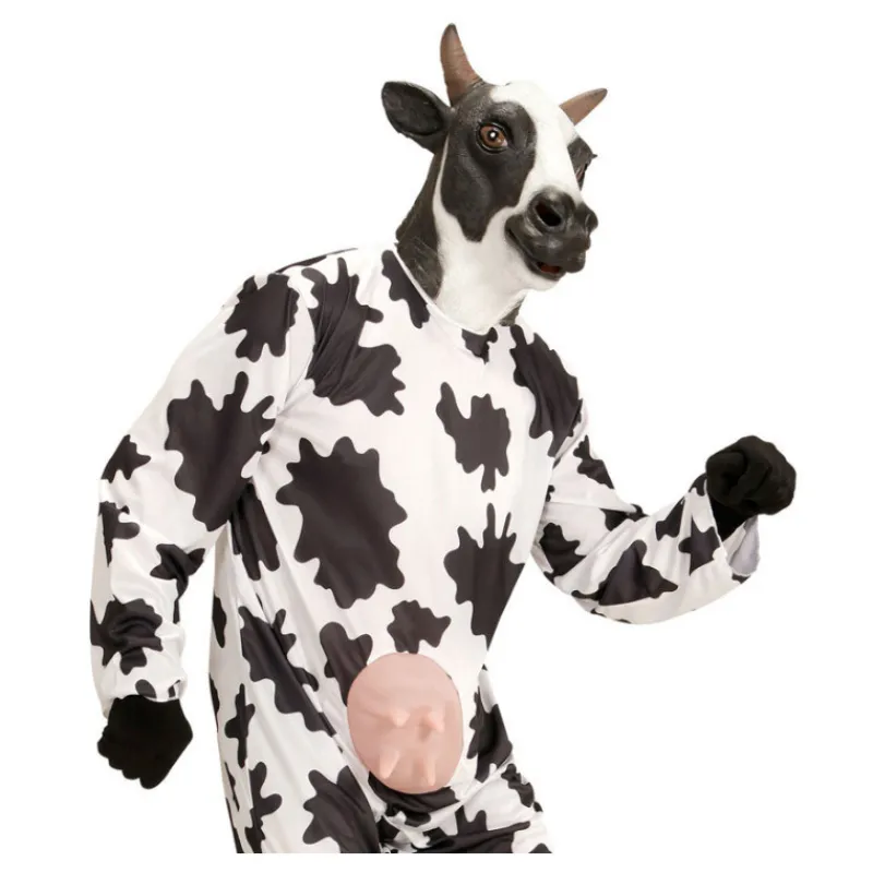 Máscara de Cabeza de Vaca Lechera Disfraces Unisex|Máscaras Terror Y Carnaval