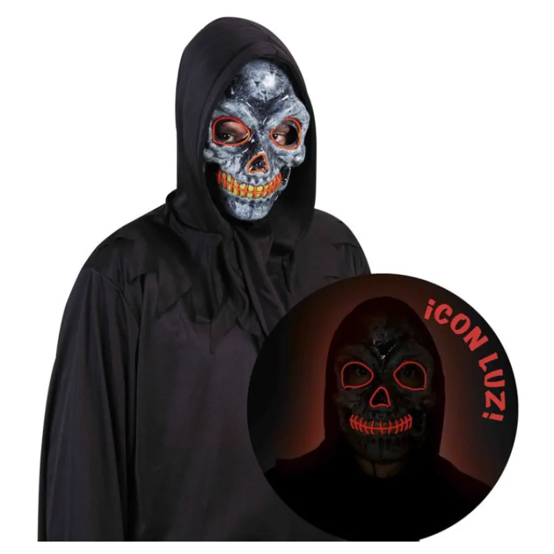Disfrazzes Máscaras Terror Y Carnaval ^Máscara de Calavera con Luz
