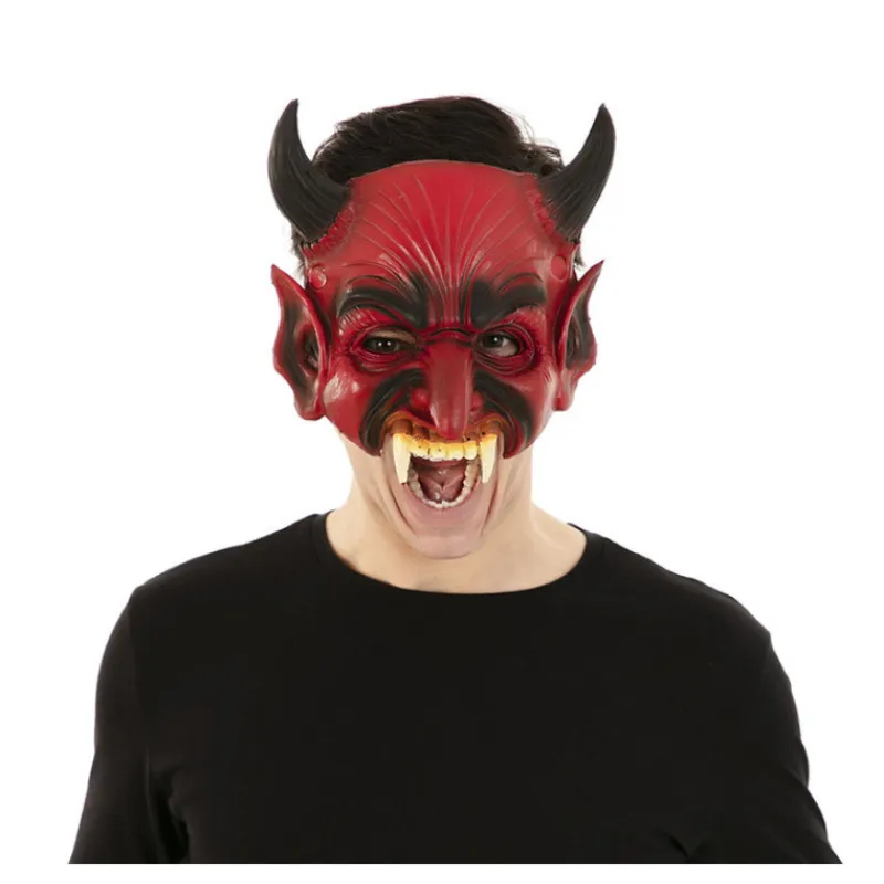 Outlet Máscara de Diablo con colmillo Eva de 31X17,5X5 cm Máscaras Terror Y Carnaval