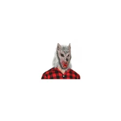 New Máscara de Lobo Feroz con Pelo de Látex Disfraces Unisex|Máscaras Terror Y Carnaval