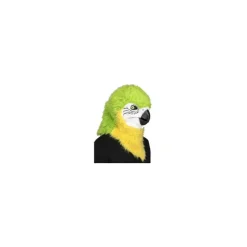 Disfrazzes Disfraces Unisex|Máscaras Terror Y Carnaval ^Máscara de Loro Verde con movimiento de mandíbula