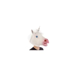 Hot Máscara de Unicornio Blanco Disfraces Unisex|Máscaras Terror Y Carnaval