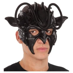 Disfrazzes Máscaras Terror Y Carnaval ^Máscara Negra con Orejas Steampunk