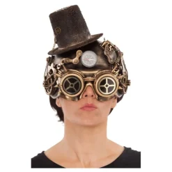 Disfrazzes Máscaras Terror Y Carnaval ^Máscara Steampunk Marrón