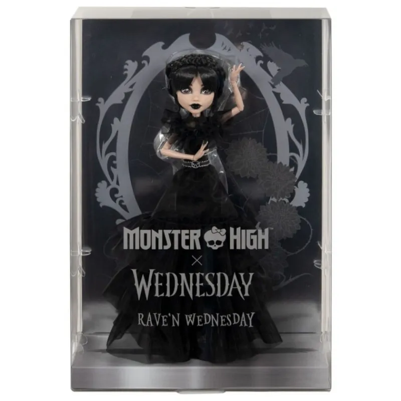 Mattel Miércoles Addams^Muñeca Monster High x Wednesday Miércoles Rave'N