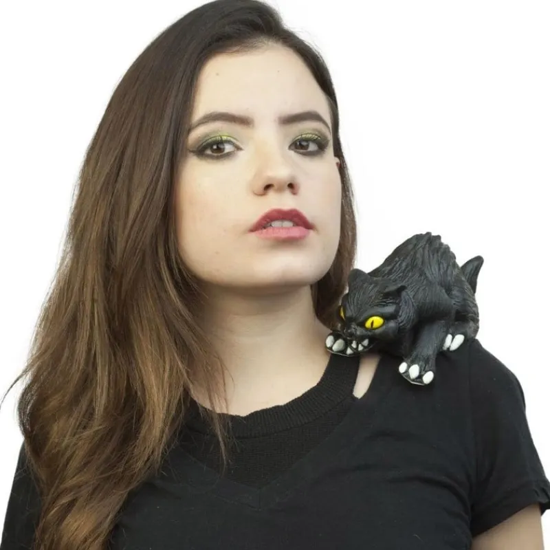 Sale Muñeco Para Hombro Gato Negro Complementos Para Disfraces|Accesorios Halloween Y Terror