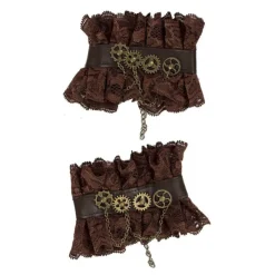 Disfrazzes Complementos Para Disfraces|Accesorios Halloween Y Terror ^Muñequeras Marrones Steampunk