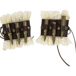 Disfrazzes Complementos Para Disfraces|Accesorios Halloween Y Terror ^Muñequeras Steampunk con Balas