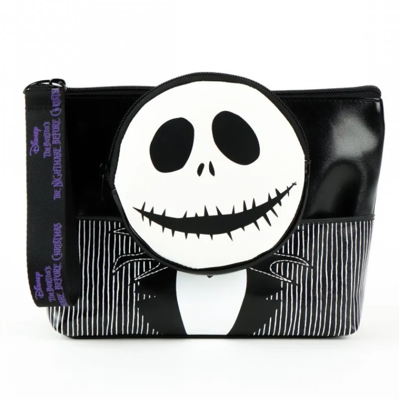Hot Neceser de Aseo de Viaje Nightmare Before Christmas Negro 100% PU Pesadilla Antes De Navidad