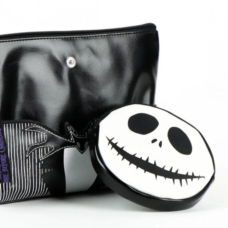 Hot Neceser de Aseo de Viaje Nightmare Before Christmas Negro 100% PU Pesadilla Antes De Navidad