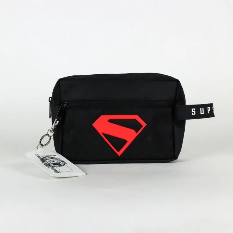 Online Neceser de Aseo Superman en Negro 100% PU Regalos De Superhéroes Dc|Complementos Dc