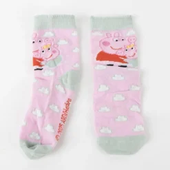 Hot Pack 4 Calcetines Peppa Pig para Niños - Algodón y Lycra Niños Disney Para Niñas|Ropa Y Téxtil: Cosas Que Ponerse Para Niños