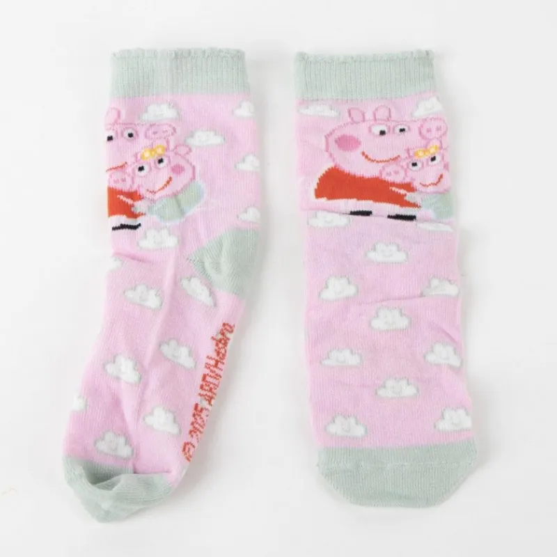 Hot Pack 4 Calcetines Peppa Pig para Niños - Algodón y Lycra Niños Disney Para Niñas|Ropa Y Téxtil: Cosas Que Ponerse Para Niños