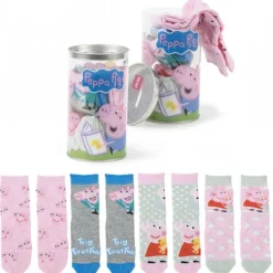 Hot Pack 4 Calcetines Peppa Pig para Niños - Algodón y Lycra Niños Disney Para Niñas|Ropa Y Téxtil: Cosas Que Ponerse Para Niños