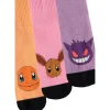 DIFUZED Eevee|Moda Pokemon^Pack 3 Pares Calcetines Pokémon Heads Colormix 35-38