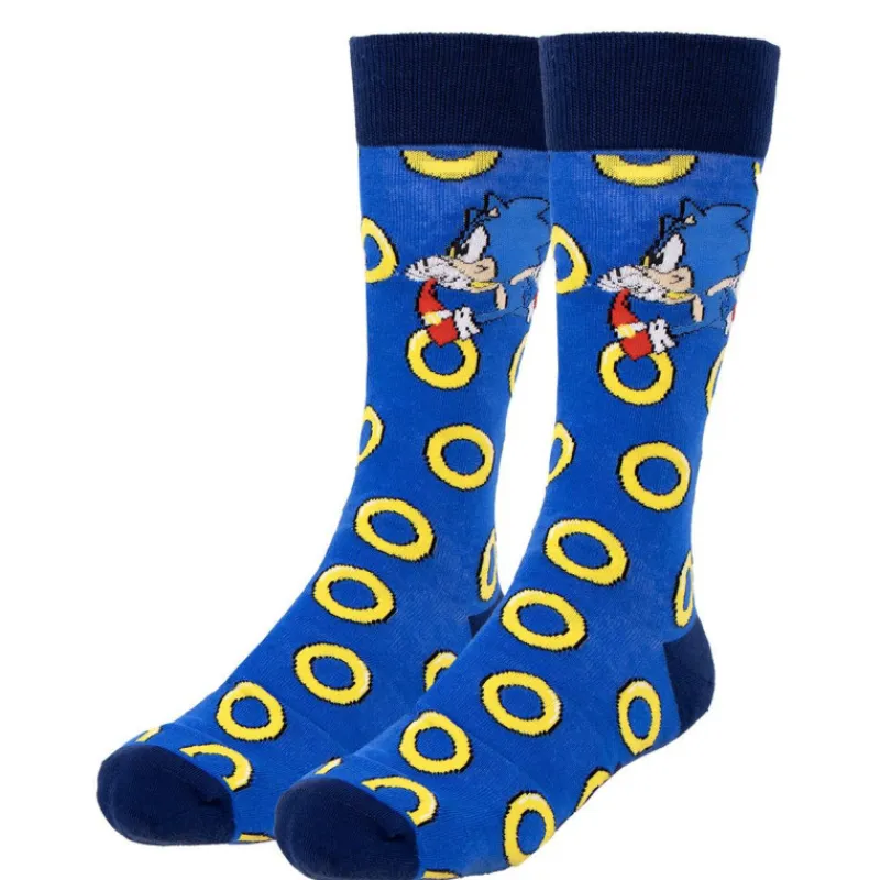 New Pack 3 pares calcetines Sonic anillos Regalos Y Coleccionismo Para Gamers - Cosas De Videojuegos Míticos