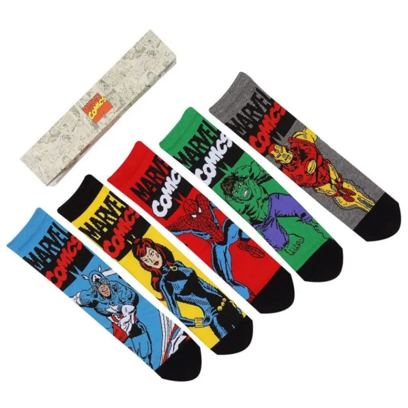 Online Pack de 5 Calcetines Avengers L-XL con Licencia Marvel Superhéroes Marvel