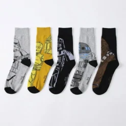 Discount Pack de 5 Calcetines Star Wars Multicolor Talla Única 38-45 Regalos Star Wars Por Personaje |Más Regalos De Star Wars