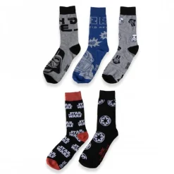 Discount Pack de 12 Calcetines Star Wars Multicolor Talla 38-45 Regalos Star Wars Por Personaje |Complementos Star Wars