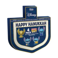 Funko Películas Y Personajes De Disney ·Lilo Y Stitch|Funko Pop Disney^Pack de 4 Figuras Pocket POP! Vinyl - Stitch Holiday 2024 - Caja Dreidel