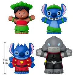 Best Pack de 4 Minifiguras Lilo & Stitch Fisher-Price Little People Collector Películas Y Personajes De Disney ·Lilo Y Stitch|Figuras Disney De Colección