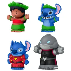Best Pack de 4 Minifiguras Lilo & Stitch Fisher-Price Little People Collector Películas Y Personajes De Disney ·Lilo Y Stitch|Figuras Disney De Colección