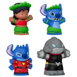 Best Pack de 4 Minifiguras Lilo & Stitch Fisher-Price Little People Collector Películas Y Personajes De Disney ·Lilo Y Stitch|Figuras Disney De Colección