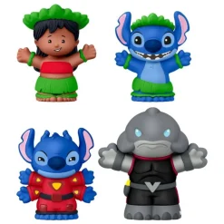 Best Pack de 4 Minifiguras Lilo & Stitch Fisher-Price Little People Collector Películas Y Personajes De Disney ·Lilo Y Stitch|Figuras Disney De Colección