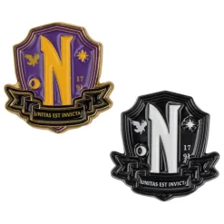 Discount Pack de 2 Pines Academia Nevermore Miércoles Addams Miércoles Addams