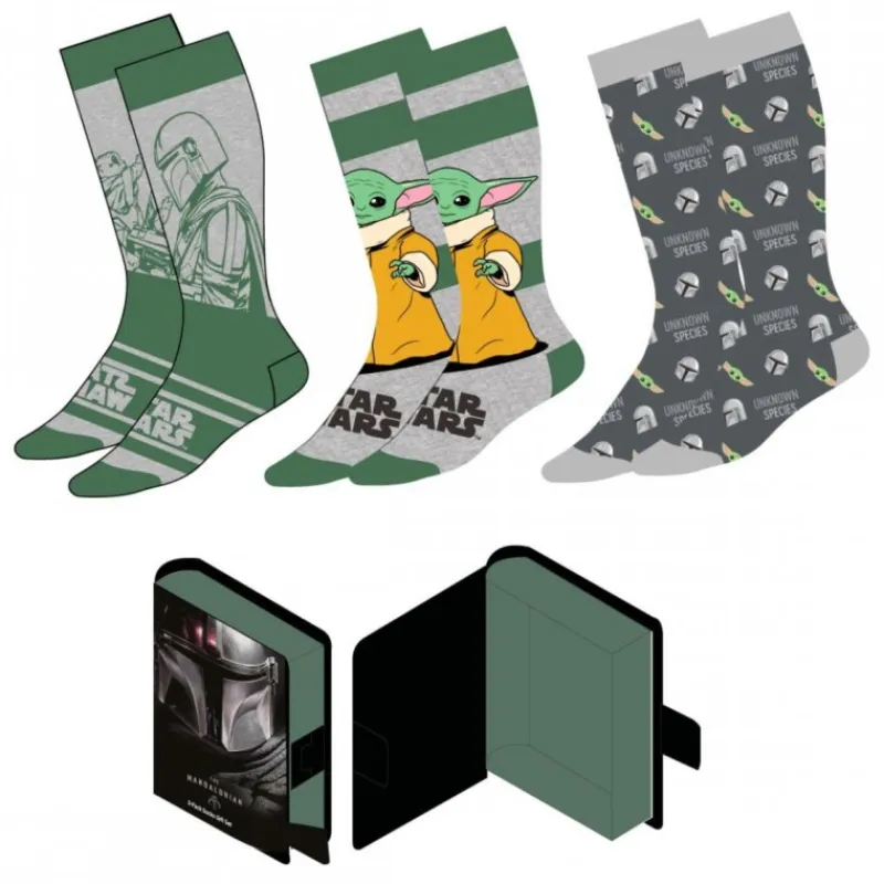 Cerdá Adult The Mandalorian^Pack de Calcetines 3 Piezas The Mandalorian Tallas 35-46