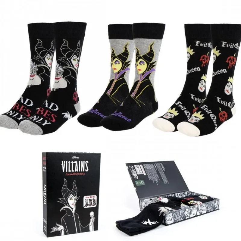 Outlet Pack de Calcetines Disney Villanas 3 Piezas Películas Y Personajes De Disney ·Villanas Disney