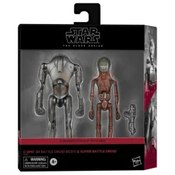 Hasbro Regalos Star Wars Por Personaje |Replicas Y Coleccionismo Star Wars ^Pack de Figuras C-3PO y Super Battle Droid - Star Wars Black Series