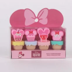 Outlet Pack de Subrayadores Minnie Mouse - Set de Papelería Rosa Disney Para Niñas|Para El Cole