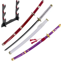 Best Pack Katanas Zoro acero + soporte GRATIS Katanas One Piece|Katanas Decorativas