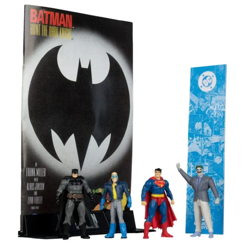 McFarlane Toys Regalos De Superhéroes Dc|Regalos De Villanos Dc^Pack Page Punchers: Figuras de Batman, Son of Batman, Superman y Joker 7 cm
