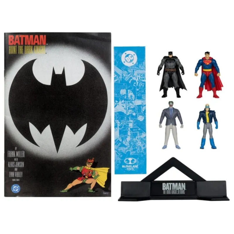 McFarlane Toys Regalos De Superhéroes Dc|Regalos De Villanos Dc^Pack Page Punchers: Figuras de Batman, Son of Batman, Superman y Joker 7 cm