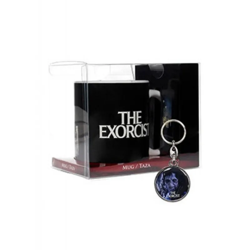 Discount Pack Taza + Llavero Metálico El Exorcista Más Regalos De Cine De Terror |Coleccionismo De Miedo Y Terror