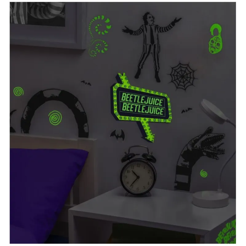 Online Pack Vinilos de pared brillo oscuridad Beetlejuice 44 x 23 cm Beetlejuice