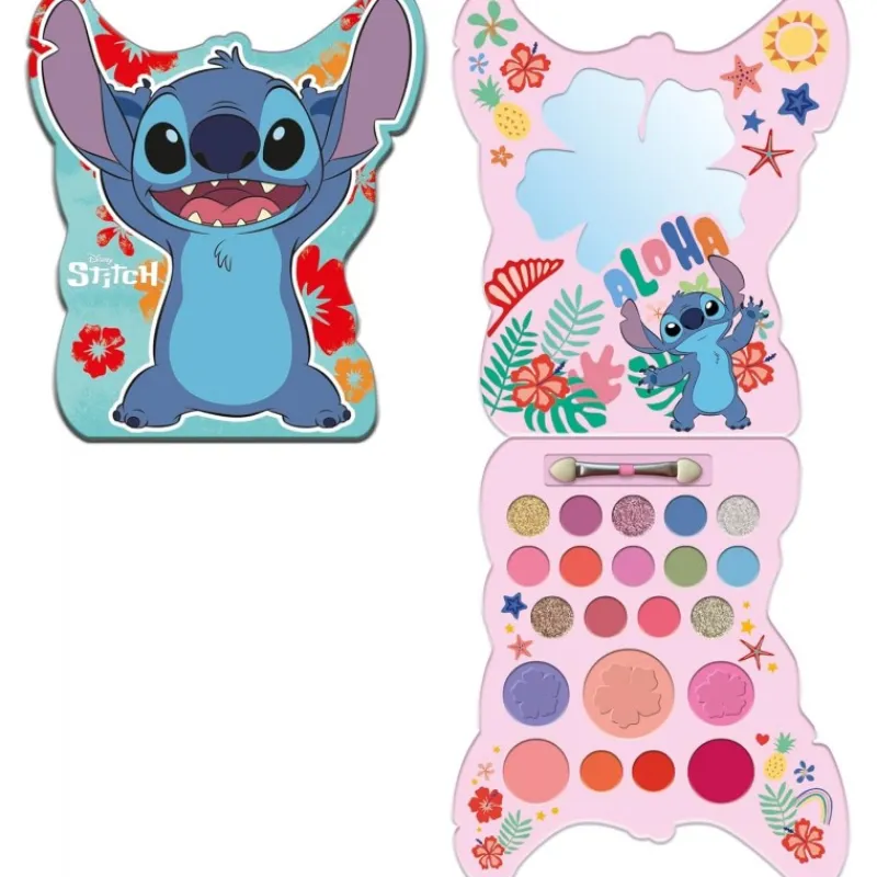 Paleta de Maquillaje Disney Stitch con 16 Sombras y Más Disney Para Niñas|Accesorios Para El Pelo, Gafas De Sol Y Kits De Belleza Infantiles