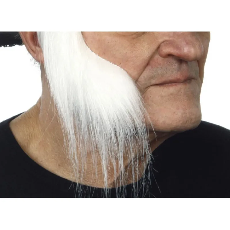 Disfrazzes Pelucas, Barbas Y Bigotes Disfraces|Accesorios Halloween Y Terror ^Patillas anchas con pelo blanco
